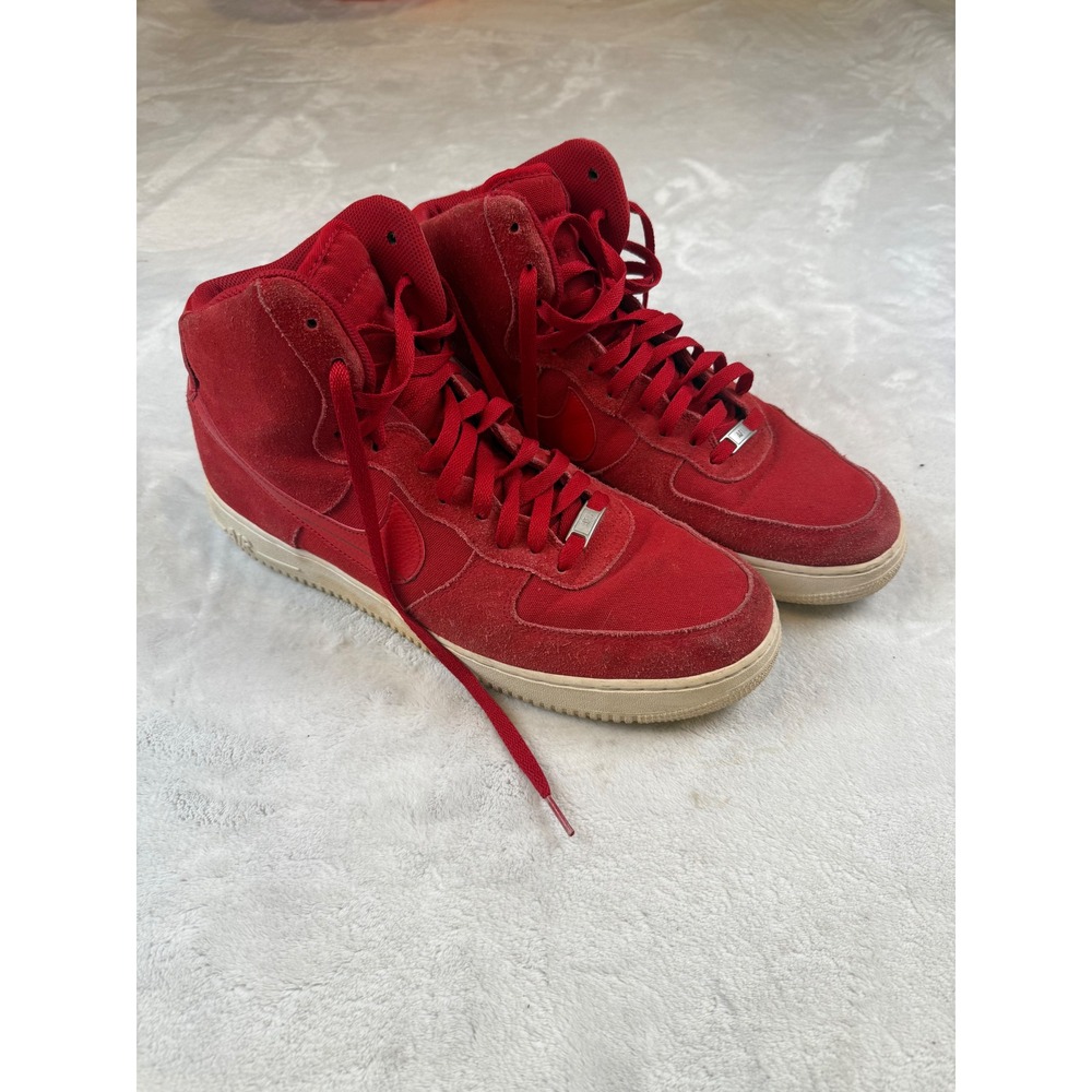 Nike Air Force 1 High‎ Gym Red Suede Canvas Mens Size 14 315121-604